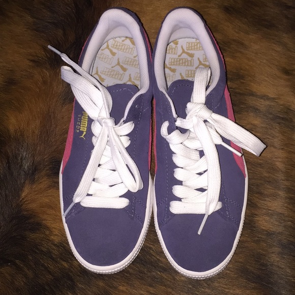 👟✨Puma✨💴Mens Liga Suede Trainers Blue/Red - Picture 3 of 5